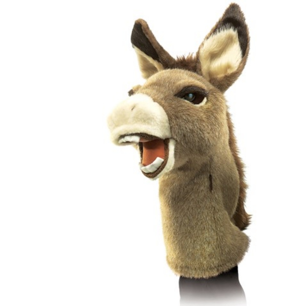 NEW Folkmanis hand puppet donkey (stage puppet)